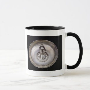 Mug Plat avec le buste d'un homme à l'intérieur