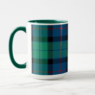 Mug Plat bleu vert rétro