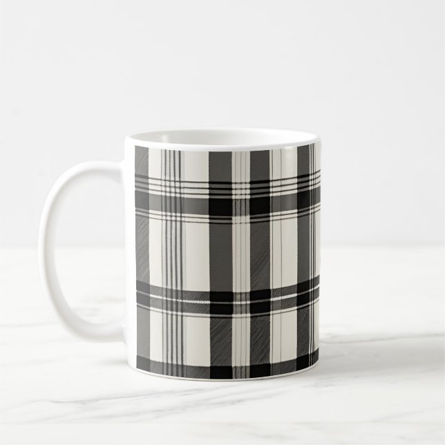Mug Plat monochrome noir moderne (Gauche)