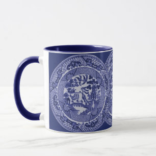 Mug Plats bleus de la Chine de saule sur le cobalt