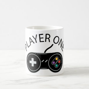 Mug Player One Gamer - Contrôleur de jeu vidéo Cadeau