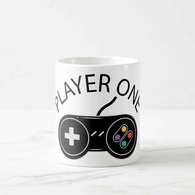 Mug Player One Gamer - Contrôleur de jeu vidéo Cadeau (Centre)