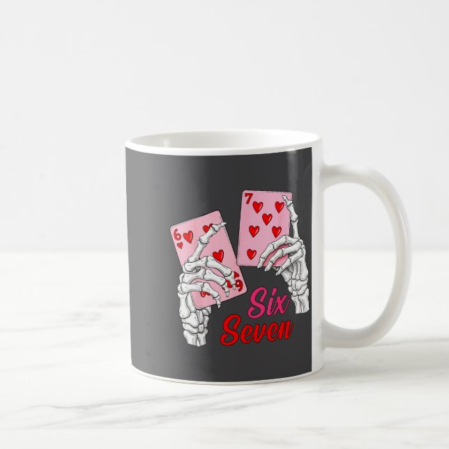 Mug Playing Cards 67 Valentine Skeleton Hand Six Seven (Droite)