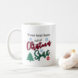 Mug Plein de l'esprit de Noël personnalisé