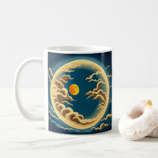 Mug "Pleine lune et nuages Art déco inspirés par le Ja