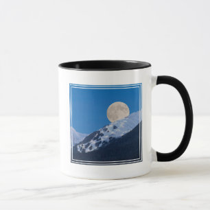 Mug Pleine lune sur la station de ski Alyeska, Alaska