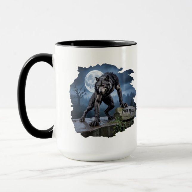 Mug Pleine lune Werewolf - Imaginaire gothique Horreur (Gauche)