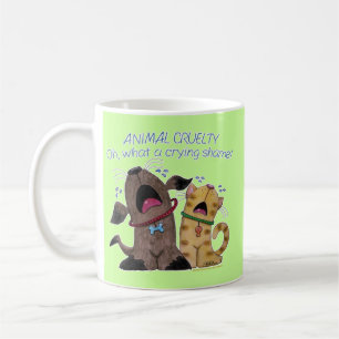 Mug Pleurer sur un chien et un chat - Quelle honte de 