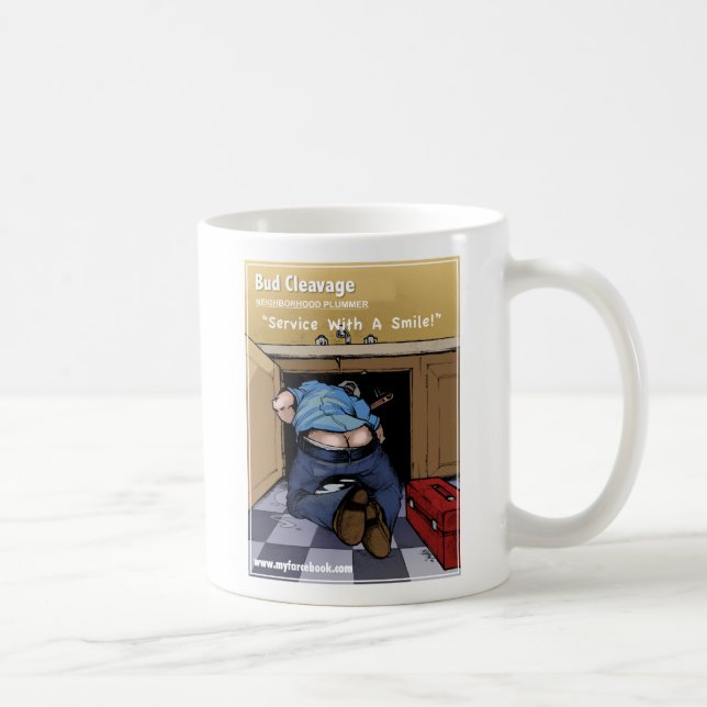 Mug Plombier de myFarcebook.com de décolleté de (Droite)