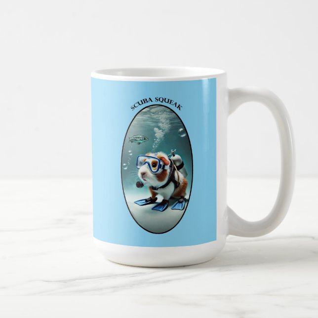 Mug Plongée sous-marine plongée Guinée Pig avec réserv (Droite)