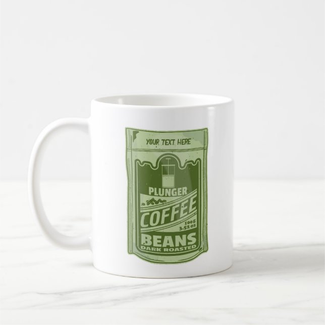 Mug Plongeur café pop art emballage alimentaire illust (Gauche)