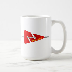 Mug Plongeur de caverne (ligne marqueur)