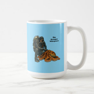 Mug Plongeur en scaphandre caressant un grand poulpe U