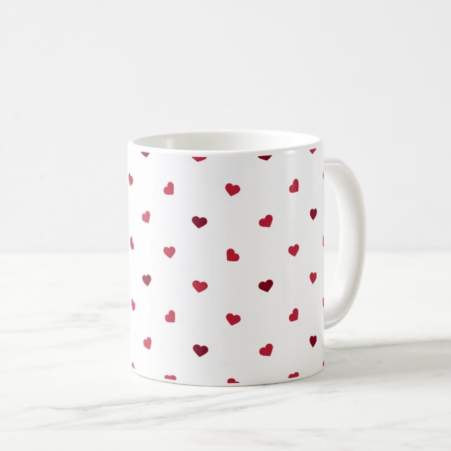 Mug Pluie de cadeau mignon de coeurs minuscules de (Devant droit)