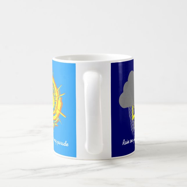 Mug Pluie Sunshine Parade Météorologie drôle personnal (Poignée)