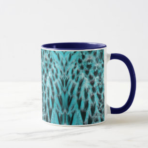 Mug Plumage bleu - conception de plume cool
