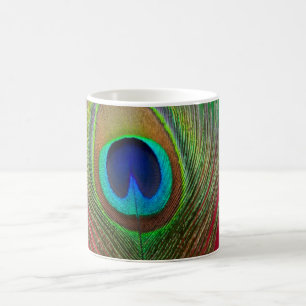 Mug Plume de paon en gros plan