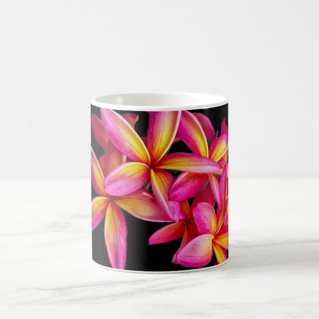 Mug Plumeria rose assez photo florale (Centre)