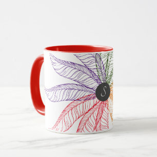 Mug - Plumes avec Monogramme