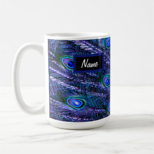 Mug Plumes de paon violet