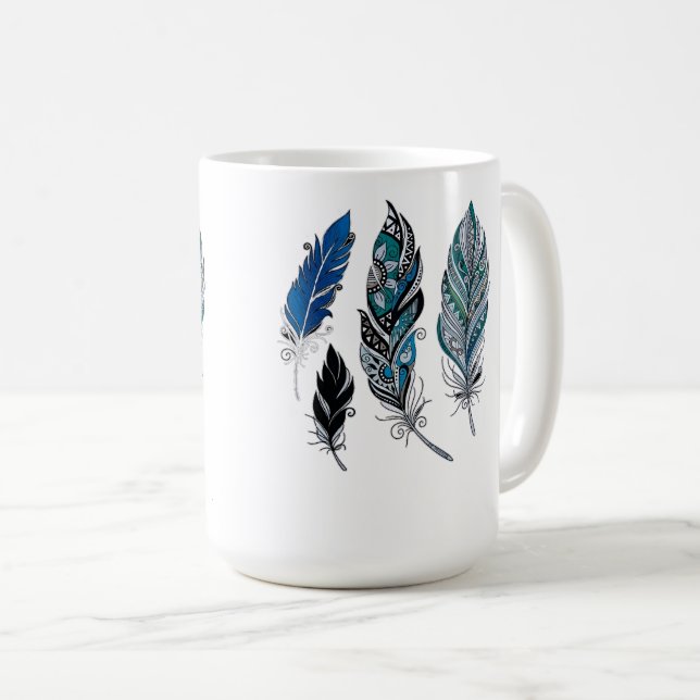 Mug Plumes et couleurs dansent  (Devant droit)