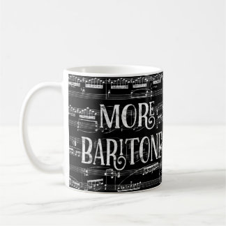 Mug Plus Baritone Chalkboard - Black White Singer