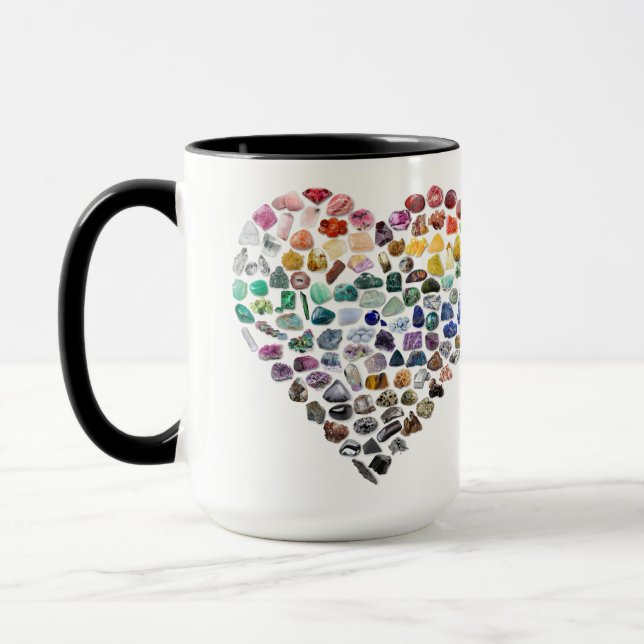 Mug Plus de 100 cristaux Gemmes Minéraux Valentines Jo (Gauche)