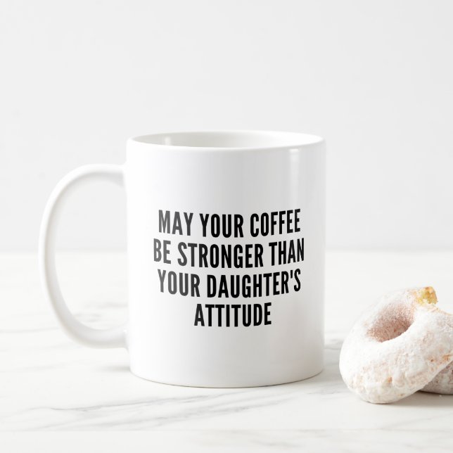 Mug Plus forte que l'attitude de la fille Drôle café M (Avec donut)