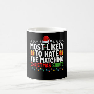 Mug Plus susceptible de détester les chemises de Noël