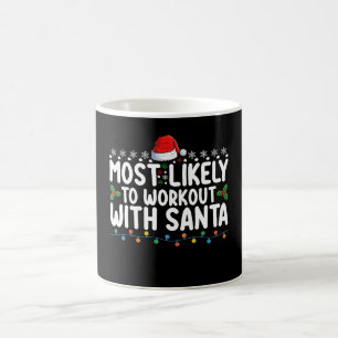 Mug Plus susceptible de faire de l'exercice avec Santa