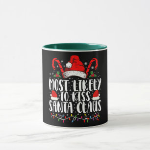 Mug Plus susceptible d'embrasser le Père Noël Famille 