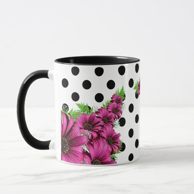 Mug Plutôt Rose Fleurs Polka Dot (Gauche)