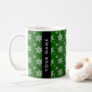 Mug Pneus blancs, Vert, Votre nom, Personnaliser