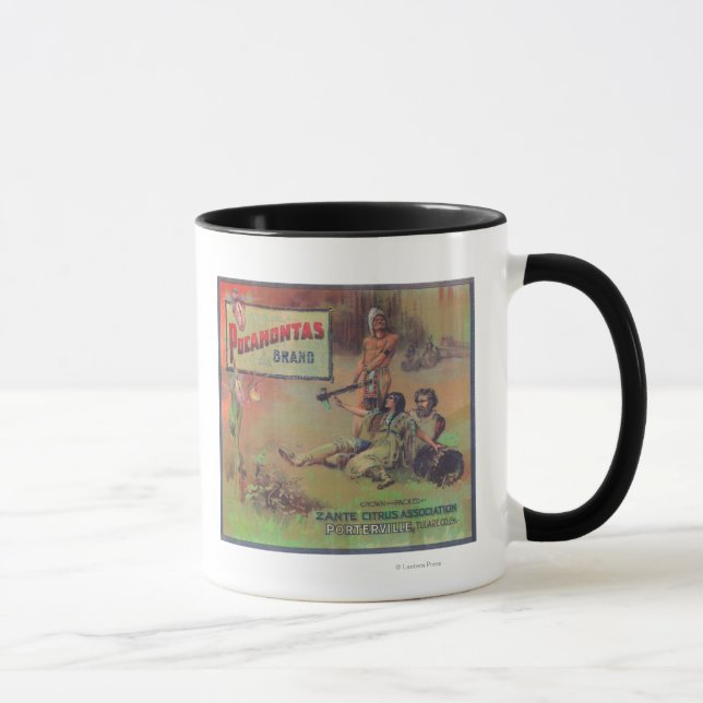 Mug Pocahontas Orange LabelPorterville, CA (Droite)