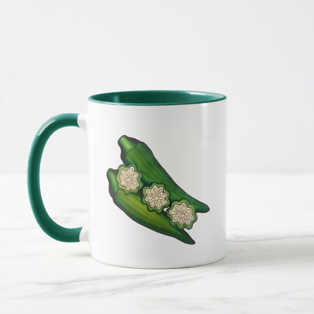 Mug Pods Okra Veggie Veggie Gumbo Southern Food (Gauche)