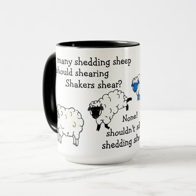 Mug Poème à langue rousse de l'agneau/mouton (Devant gauche)