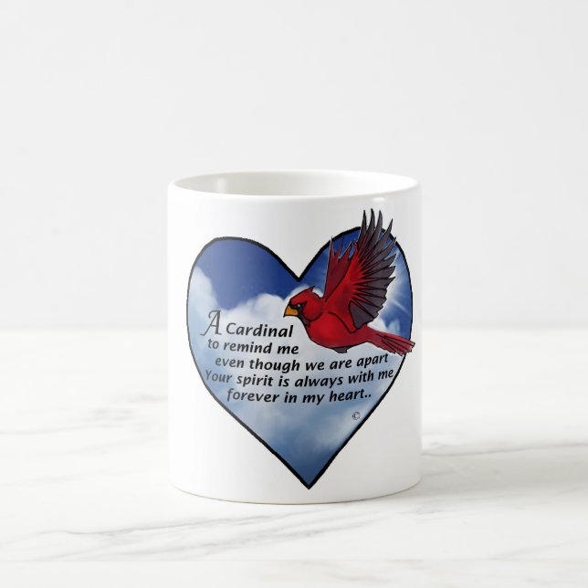Mug Poème cardinal de coeur (Centre)