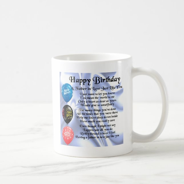 Mug Poème de beau-père - joyeux anniversaire (Droite)