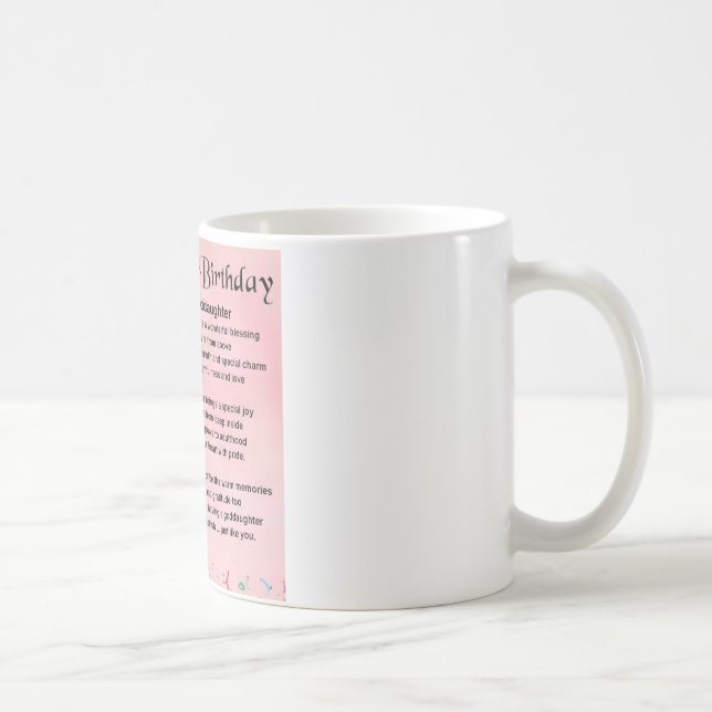 Mug Poème de filleule - 21ème conception (Droite)