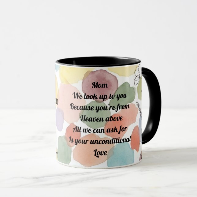 Mug Poème de la Fête des Mères (Devant droit)