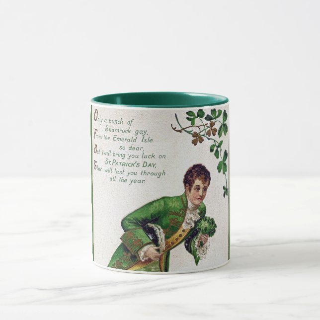 Mug Poème de la Saint-Patrick, Vintage (Centre)