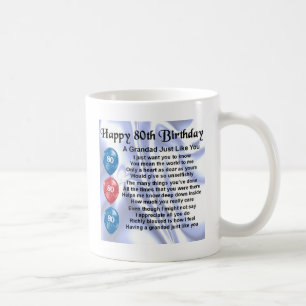Mug Poème de papy - quatre-vingtième conception