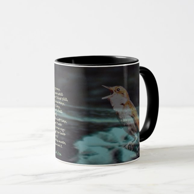Mug Poème de rossignol d'O (Devant droit)
