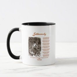 Mug Poème Jabberwocky de Lewis Carroll (Adder noir)