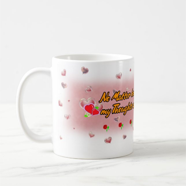 Mug Poésie et bulles sur une céramique blanche (Gauche)
