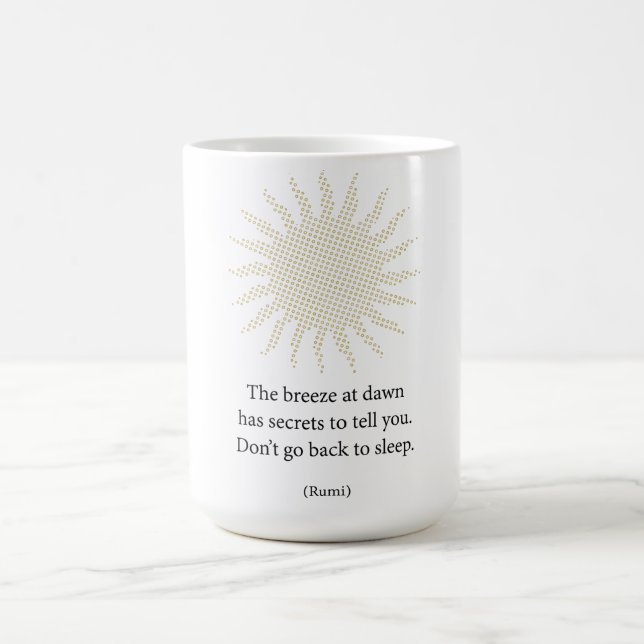 Mug Poésie matinale de Rumi (Centre)