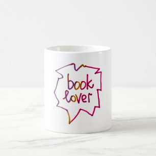 Mug Poignée de marqueur de phrase de l'amant du livre