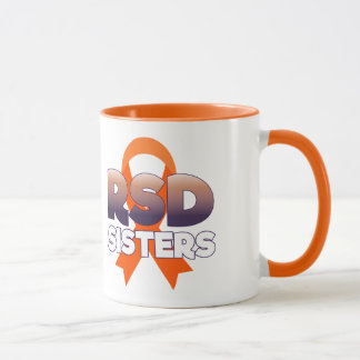 Mug Poignée orange de mandala de RSD avec le ruban de