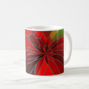 Mug Poinsettia Abstraite