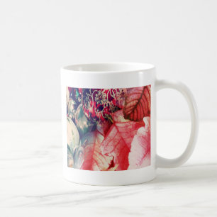 Mug Poinsettia et vintage ornements de Noël numérique